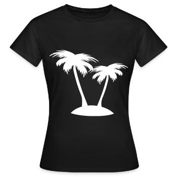 Le design cool du palmier pour le fan des mers du Sud - T-shirt Femme - noir - Devant - AI Model Female 172 dark (172cm)