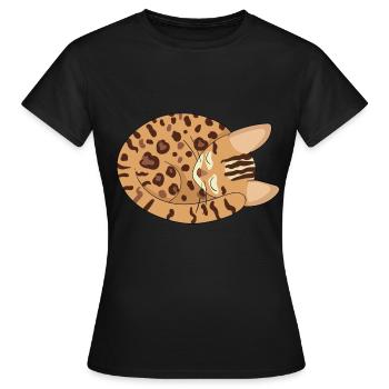 Bengal Hauskatze Katzendame - Frauen T-Shirt - Schwarz - Vorne - AI Model Female 172 dark (172cm)