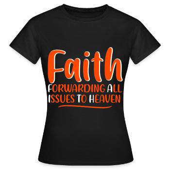 La foi transmet toutes les questions au ciel 4 - T-shirt Femme - noir - Devant - AI Model Female 172 dark (172cm)