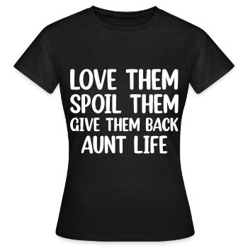Tante Lieblingstante Neffe Nichte Liebe - Frauen T-Shirt - Schwarz - Vorne - AI Model Female 172 dark (172cm)