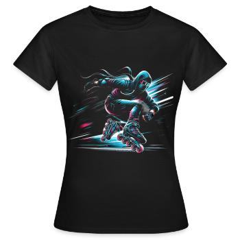 Rollerblade Ninja 12 - T-shirt Femme - noir - Devant - AI Model Female 172 dark (172cm)