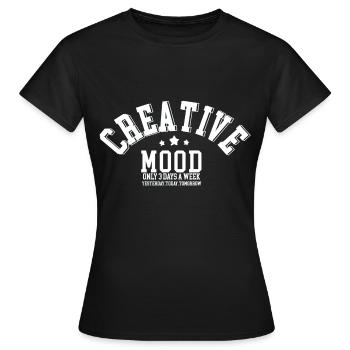 Creative mood - T-shirt Femme - noir - Devant - AI Model Female 172 dark (172cm)
