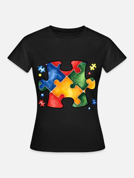 Casse-tête de l’autisme - T-shirt Femme - noir