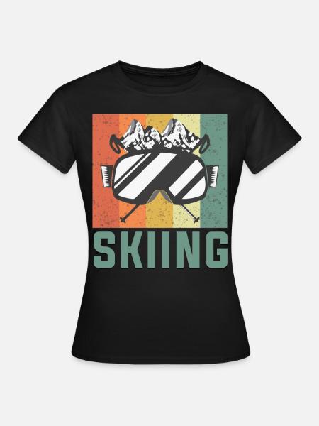 ski - T-shirt Femme - noir