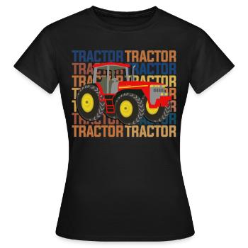 tracteur - T-shirt Femme - noir - Devant - AI Model Female 172 dark (172cm)