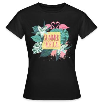 Sommer Exotisch - Frauen T-Shirt - Schwarz - Vorne - AI Model Female 172 dark (172cm)