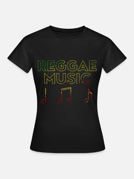 Reggae Musik Vinyl Rastafari Jamaika Afrikanischer - Frauen T-Shirt - Schwarz