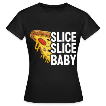 pizza pizza tranche de fromage pizza pizza pizza lover - T-shirt Femme - noir - Devant - AI Model Female 172 dark (172cm)