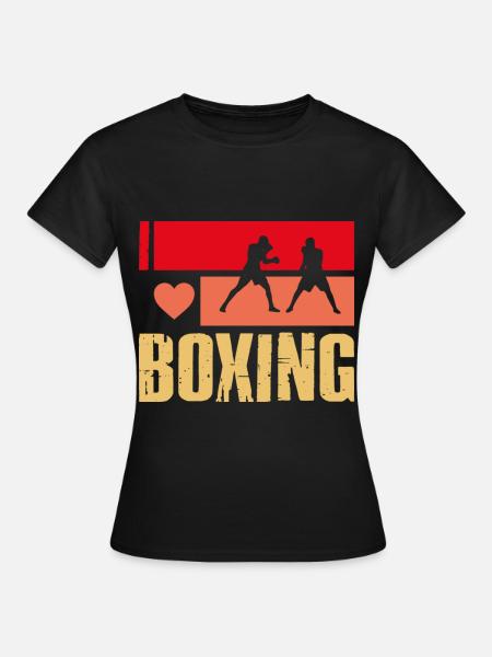 Ich liebe Boxen - Frauen T-Shirt - Schwarz