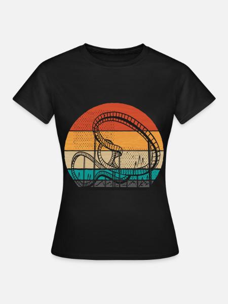 Achterbahn Adrenalin Vergnügungspark Geschenk - Frauen T-Shirt - Schwarz