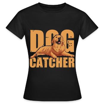 Dog Catcher Hund - Frauen T-Shirt - Schwarz - Vorne - AI Model Female 172 dark (172cm)