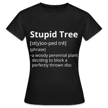 Stupid Tree Definition Description - T-shirt Femme - noir - Devant - AI Model Female 172 dark (172cm)