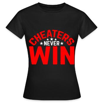 Les tricheurs ne gagnent jamais 16 - T-shirt Femme - noir - Devant - AI Model Female 172 dark (172cm)