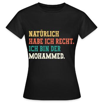 Mohammed Lustiger Spruch Vorname Name Mohammed - Frauen T-Shirt - Schwarz - Vorne - AI Model Female 172 dark (172cm)