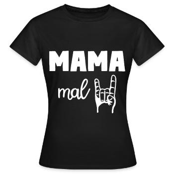 Mama mal Zwei 2 Kinder Mutter - Frauen T-Shirt - Schwarz - Vorne - AI Model Female 172 dark (172cm)