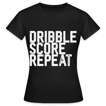 Dribble Score Répétition 3 - T-shirt Femme - noir - Devant - AI Model Female 172 dark (172cm)