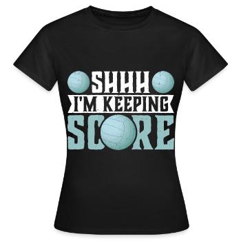 Chut, je garde le score 11 - T-shirt Femme - noir - Devant - AI Model Female 172 dark (172cm)