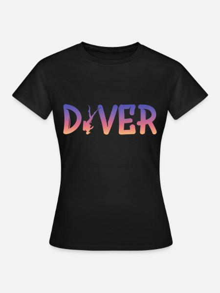 tauchen - Frauen T-Shirt - Schwarz