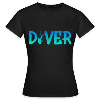 Diver - Frauen T-Shirt - Schwarz - Vorne - AI Model Female 172 dark (172cm)