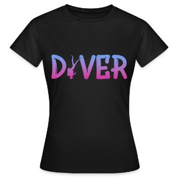 Diver - Frauen T-Shirt - Schwarz - Vorne - AI Model Female 172 dark (172cm)