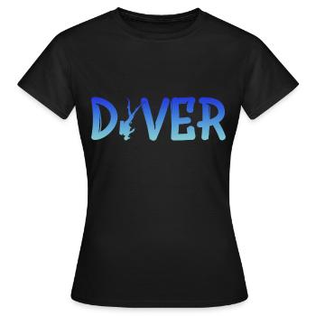 Diver - Frauen T-Shirt - Schwarz - Vorne - AI Model Female 172 dark (172cm)