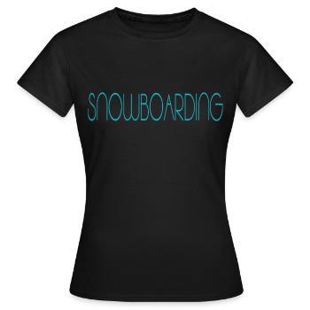 snowboarding snowboard boarden - Frauen T-Shirt - Schwarz - Vorne - AI Model Female 172 dark (172cm)