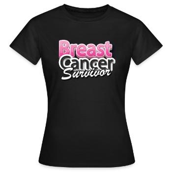 Cancer du sein survivant - T-shirt Femme - noir - Devant - AI Model Female 172 dark (172cm)