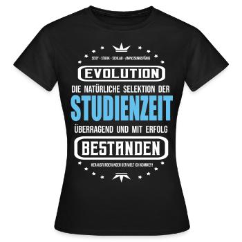 Studienzeit mit Erfolg bestanden - Studium Shirt - Frauen T-Shirt - Schwarz - Vorne - AI Model Female 172 dark (172cm)