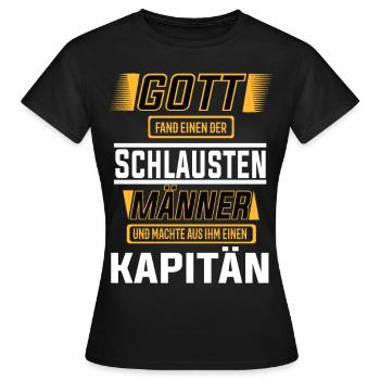 Kapitän, einer der schlausten Männer der Welt - Frauen T-Shirt - Schwarz - Vorne - AI Model Female 172 dark (172cm)