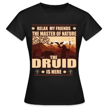 Druide, der Meister der Natur Design - Frauen T-Shirt - Schwarz - Vorne - AI Model Female 172 dark (172cm)