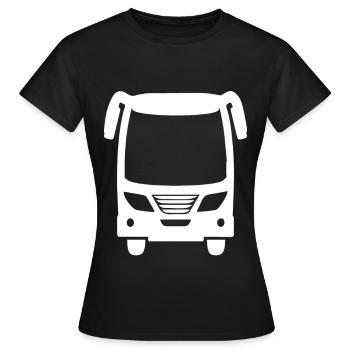 Reisebus, Omnibus Design für den Busfahrer - Frauen T-Shirt - Schwarz - Vorne - AI Model Female 172 dark (172cm)