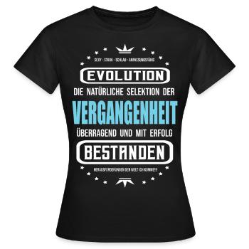 Past, Evolution, Development - Women's T-Shirt - black - Front - AI Model Female 172 dark (172cm)