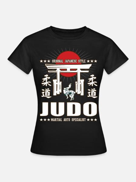 conception d’arts martiaux de judo cool avec kanji - T-shirt Femme - noir