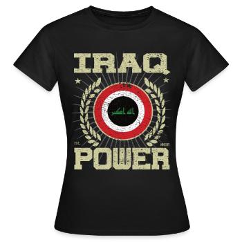 Cool Irak, Design - T-shirt Femme - noir - Devant - AI Model Female 172 dark (172cm)