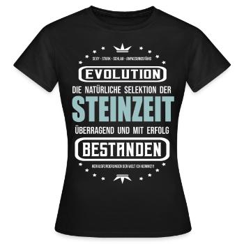 Die Steinzeit überragend und mit Erfolg bestanden - Frauen T-Shirt - Schwarz - Vorne - AI Model Female 172 dark (172cm)