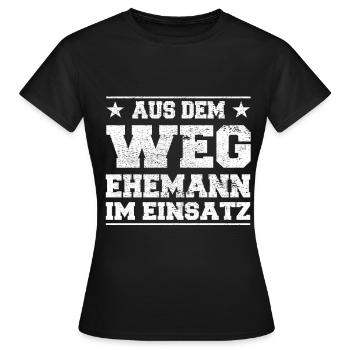 À l’écart du mari dans l’utilisation Design - T-shirt Femme - noir - Devant - AI Model Female 172 dark (172cm)