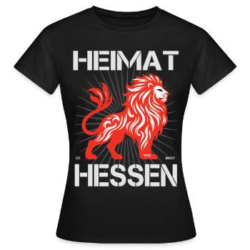 Home Hesse, Design avec les Lions de Hesse - T-shirt Femme - noir - Devant - AI Model Female 172 dark (172cm)