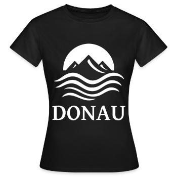 design cool du Danube pour le fan de rivière - T-shirt Femme - noir - Devant - AI Model Female 172 dark (172cm)