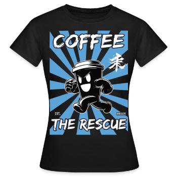 kaffee die rettung - Frauen T-Shirt - Schwarz - Vorne - AI Model Female 172 dark (172cm)