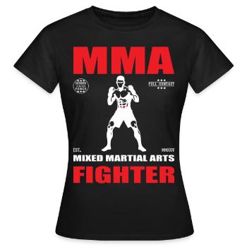 Arts martiaux MMA Fighter Design pour les passionnés - T-shirt Femme - noir - Devant - AI Model Female 172 dark (172cm)