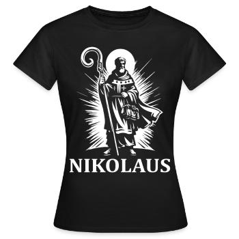 Saint-Nicolas – Un design pour les fans de Saint-Nicolas - T-shirt Femme - noir - Devant - AI Model Female 172 dark (172cm)