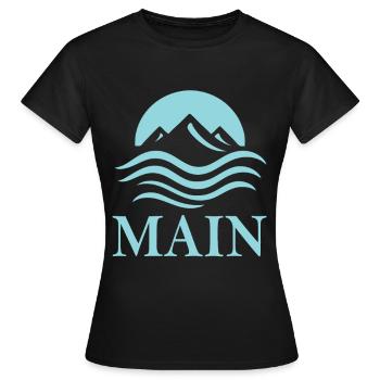 Main – Fluss der Metropolen und Weinberge - Frauen T-Shirt - Schwarz - Vorne - AI Model Female 172 dark (172cm)