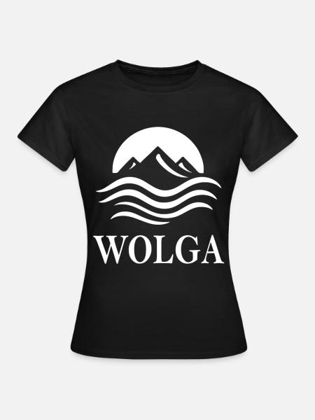 Wolga – Majestätischer Fluss Design - Frauen T-Shirt - Schwarz