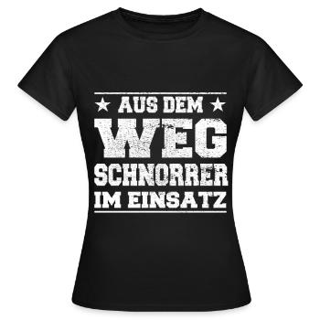 Des escrocs à l’écart dans la conception d’action - T-shirt Femme - noir - Devant - AI Model Female 172 dark (172cm)
