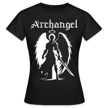 Archange - Combattant céleste - T-shirt Femme - noir - Devant - AI Model Female 172 dark (172cm)