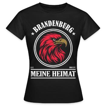 Brandebourg – Ma maison - T-shirt Femme - noir - Devant - AI Model Female 172 dark (172cm)