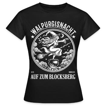 Walpurgis Night Design pour les fans de sorcières - T-shirt Femme - noir - Devant - AI Model Female 172 dark (172cm)