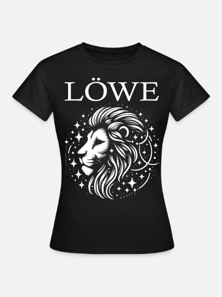 Sternzeichen Löwe Design - Frauen T-Shirt - Schwarz