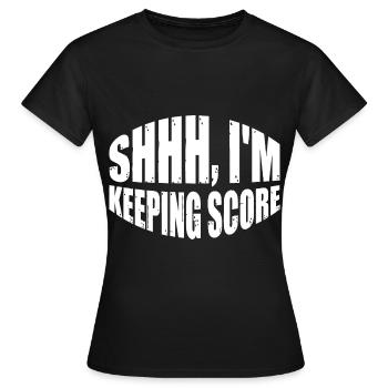 Chut, je garde le score 12 - T-shirt Femme - noir - Devant - AI Model Female 172 dark (172cm)