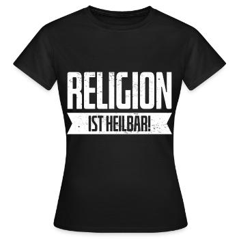 Religion Atheist Agnostiker Geburtstag Geschenk - Frauen T-Shirt - Schwarz - Vorne - AI Model Female 172 dark (172cm)